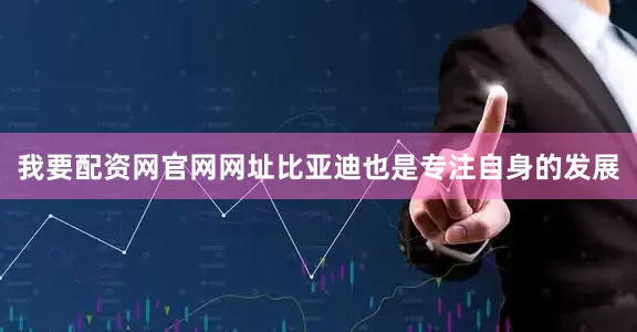我要配资网官网网址比亚迪也是专注自身的发展