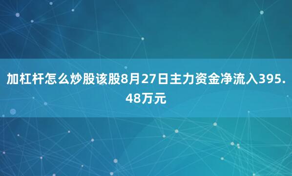 加杠杆怎么炒股该股8月27日主力资金净流入395.48万元