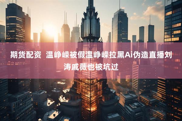 期货配资  温峥嵘被假温峥嵘拉黑Ai伪造直播刘涛戚薇也被坑过