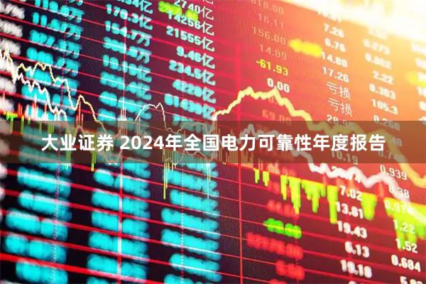 大业证券 2024年全国电力可靠性年度报告