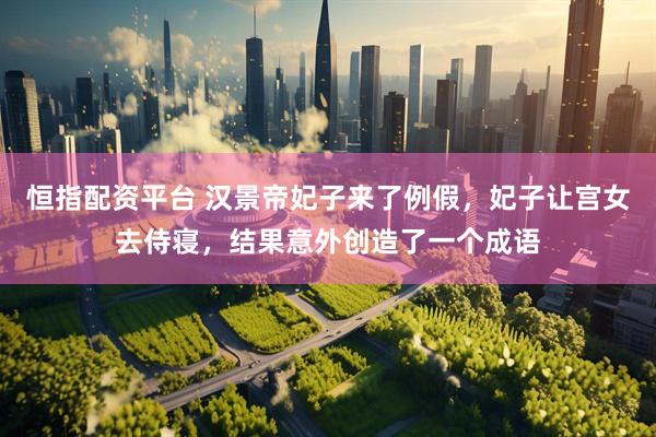 恒指配资平台 汉景帝妃子来了例假，妃子让宫女去侍寝，结果意外创造了一个成语